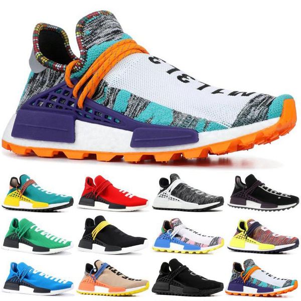 2019 human race mens running shoes pharrell williams sample yellow core black men women sport designer trainers sneakers size 36-45